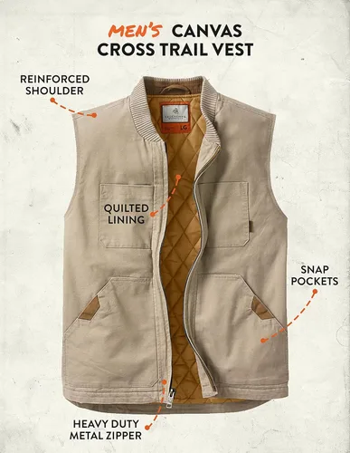 Vista 5 de Legendary Whitetails Chaleco de lona para hombre