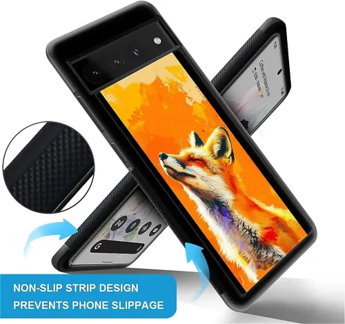 Vista 668 de Compatible con Google Pixel 4A 5G Mobile Case Creative Acrylic Panel trasero Silicona Protección Grip especialmente diseñado para Google Pixel 4A 5G