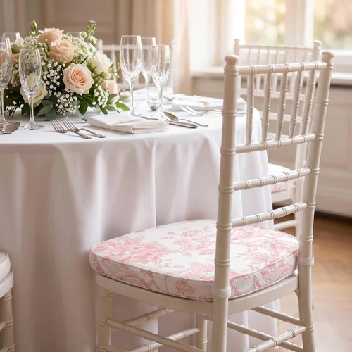 Vista 22 de Efavormart Cojín de 2" de espesor para silla Chiavari en negro, cojín de asiento de espuma con efecto memoria con lazos y funda extraíble
