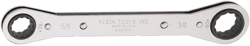 Vista 7 de KLEIN TOOLS 68202 Llave de caja de trinquete, fabricada en EE. UU., 1/2 pulgadas x 9/16 pulgadas con trinquete inverso y acabado cromado