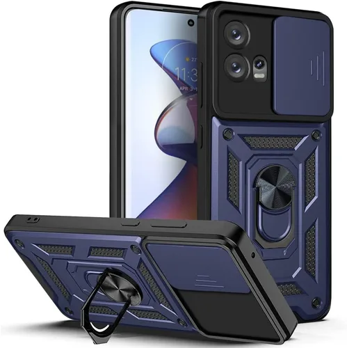 Vista 84 de Compatible con carcasa de soporte Infinix Zero Ultra 5G, con cubierta de lente de cámara deslizante compatible con funda Infinix Zero Ultra 5G Negro