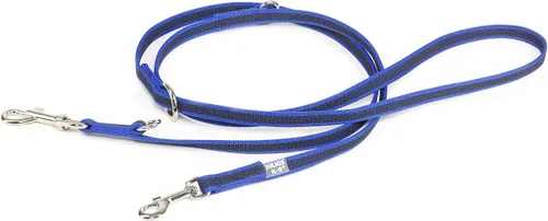 Vista 3 de Julius-K9 218GM-B-DP Correa de color y gris superagarre, ajustable, 0.551 in x 7.2 ft, azul-gris