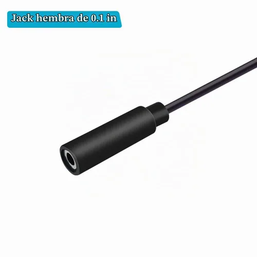 Vista 3 de Fancasee Paquete de 2 cables hembra de 0.138 in de 1/8 pulgadas a altavoz, cable desnudo, coleta TS mono de 0.138 in, conector de enchufe de 0.138