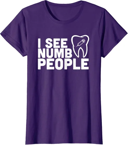 Vista 8 de I see Numb People - Camiseta de regalo para dentista dental, Negro, S