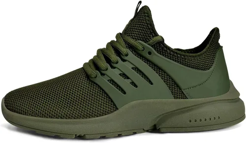 Vista 2 de Troadlop - Zapatos deportivo para mujer, antideslizantes, de meter, con cordones de adorno, para correr o caminar