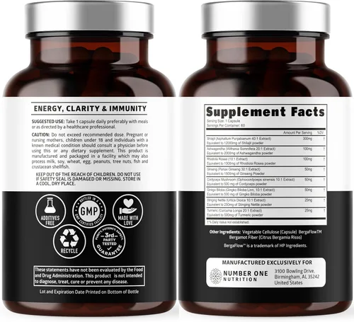 Vista 2 de Shilajit puro del Himalaya para mujeres y hombres [50% ácido fúlvico] mejor que la resina con ashwagandha, ginseng, cúrcuma, gingko biloba, ortiga