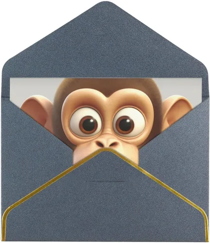 Vista 11 de The Silent Monkey - Tarjetas de felicitación impresas, tarjetas en blanco de 4.5 x 6 pulgadas con sobres para todas las ocasiones, cumpleaños, Rojo