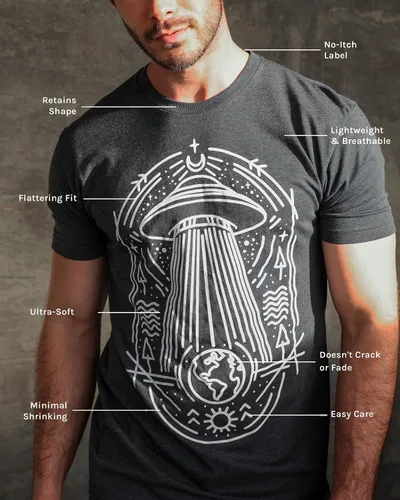 Vista 3 de INTO THE AM - Camisetas gráficas geniales para hombre, tallas S a 4XL, camisetas de arte gráfico únicas de calidad prémium