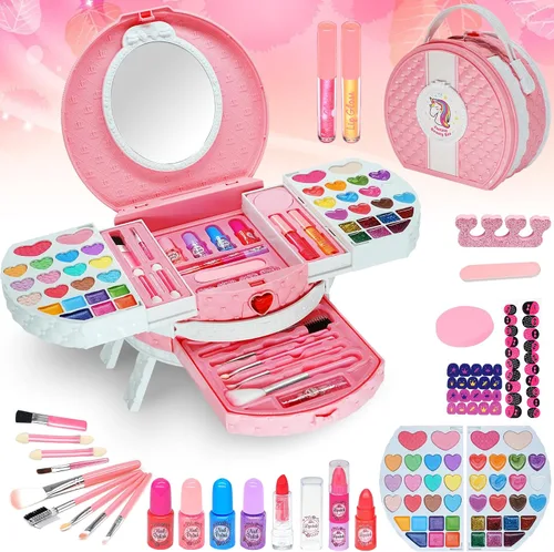 Vista 11 de Juegos de maquillaje para niñas – Maquillaje para niños de 8 a 12 años, Maquillaje para Niñas, kit de maquillaje de juego, los mejores juguetes