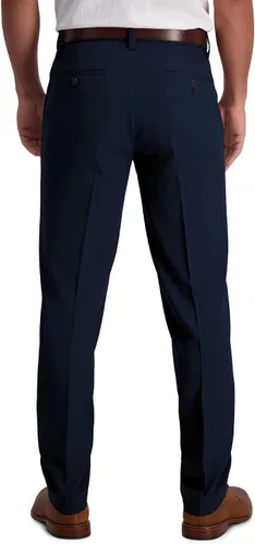 Vista 3 de Haggar Cool 18 Pro Slim Fit Flat Front Superflex Pantalón de cintura para hombre