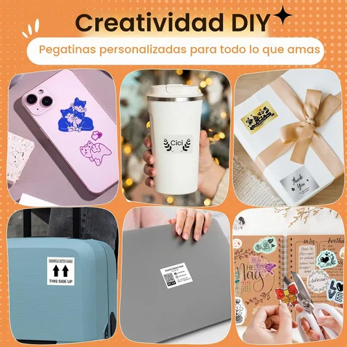 Vista 6 de Phomemo Mini Impresora de Calcomanías - Máquina Impresora de Calcomanías Mini M02, Cápsulas de Impresión Adecuadas para Bricolaje Creativo, Diarios