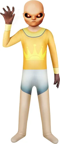 Vista 3 de A Man From the Window Costume for Kids Boys Scary Game Baby In Yellow Halloween Cosplay Horror Monster Role-play Jumpsuit