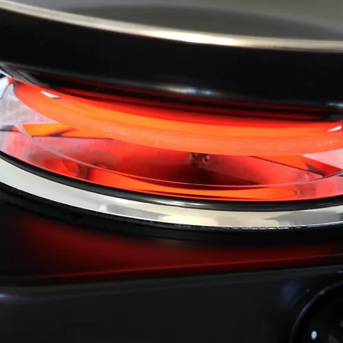 Vista 3 de MegaChef Placa de Cocina Eléctrica Ultra Ligera de Doble Bobina Fácilmente Portátil para Buffet en Negro Mate