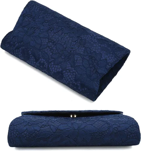 Vista 5 de CHARMING TAILOR Bolso de mano clásico de encaje formal, bolso de noche para baile de graduaciónboda