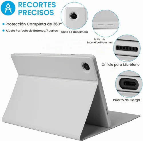 Vista 8 de MORECOO Funda para Samsung Galaxy Tab A9 Plus con teclado de 11 pulgadas 2023 (SM-X210/X216/X218), funda para tableta A9 Plus con teclado