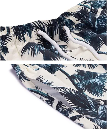 Vista 6 de Lavnis Conjunto de camisa hawaiana para hombre, camisa de manga corta con flores y pantalones cortos, trajes de 2 piezas