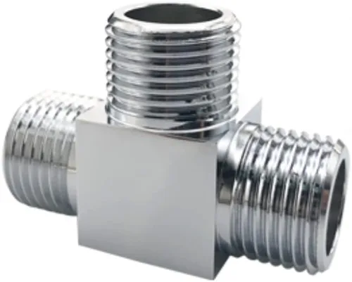 Vista 14 de Adaptador desviador de agua, 4 vías X1, conector de manguera G1/2", latón cromado, plata