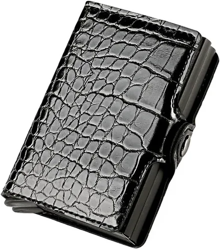 Vista 12 de Cartera de bloqueo RFID ultrafina para tarjetas de crédito con tarjetero seguro, 1468-2, Minimalista