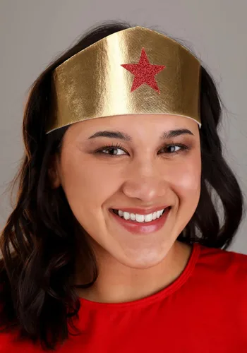 Vista 3 de Plus Size Women's Wonder Woman Costume, Red White & Blue Outfit with Cape & Crown Accessory Superhero Costume