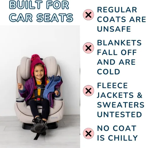 Vista 6 de Buckle Me - Abrigo de invierno para bebé, chaqueta de asiento de automóvil Toastier para niños y niñas, destacada en Shark Tank de 6 meses a 6 años