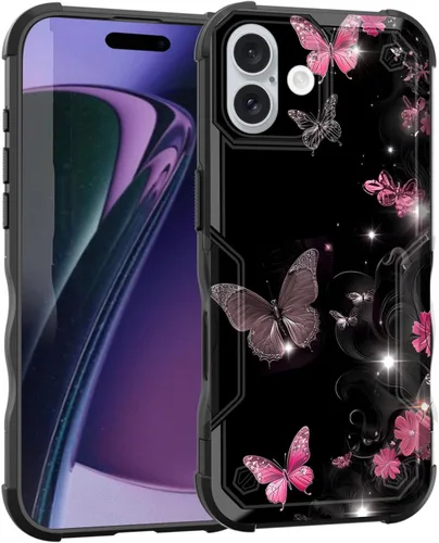 Vista 82 de Funda para iPhone Air, [doble capa] [protección contra caídas de grado militar de 10 pies] Funda resistente a prueba de golpes para iPhone Air