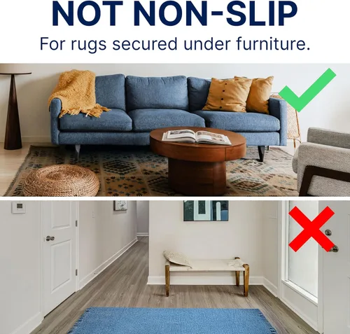 Vista 2 de RUGPADUSA - Basics - Almohadilla protectora para alfombra, 100% fieltro, segura para todos los pisos y acabados, incluyendo maderas duras - 4'10" x