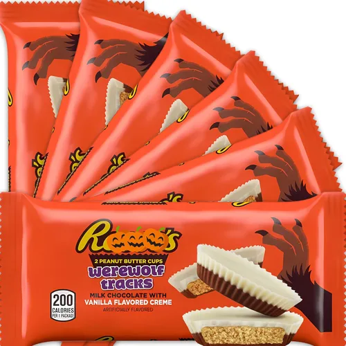 Vista 4 de Bates de mantequilla de maní de chocolate para Halloween, 2 libras a granel, chocolate con leche en forma de murciélago, dulces de Halloween
