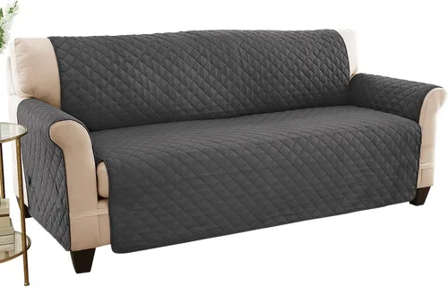 Vista 19 de Collections Etc - Funda protectora reversible, resistente a derrames y acolchada para muebles con lazos - Cubre el fondo del asiento, el respaldo
