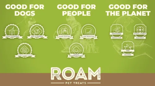 Vista 5 de ROAM Pet Treats - Golosinas masticables de avestruz para perros, masticables de larga duración para perros, golosinas para perros de avestruz