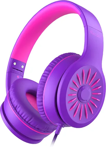 Vista 11 de ELECDER i45 - Auriculares para niños con cable para la escuela, color negro