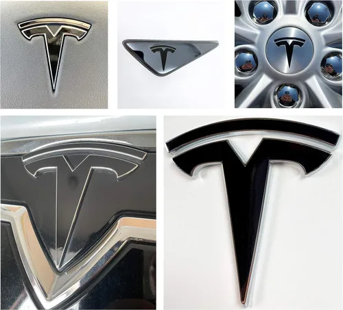 Vista 44 de Calcomanía con logotipo para Tesla Model S, Nosecone, juego de 14 piezas (verde brillante)