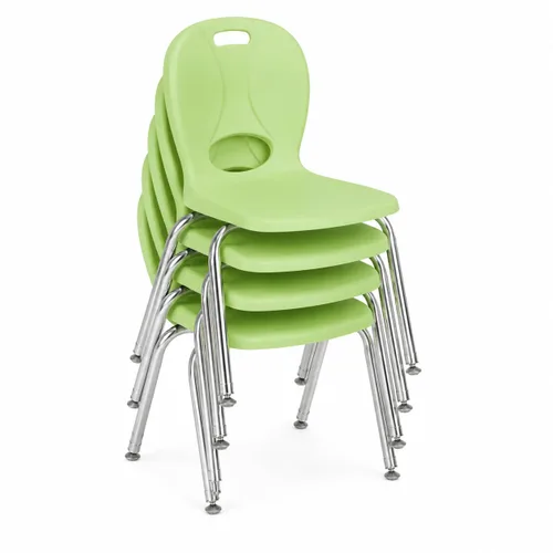Vista 11 de Learniture LNT-116-CSW-BK Learniture Structure Series - Sillas escolares apilables para aula, altura del asiento de 16 pulgadas, color negro