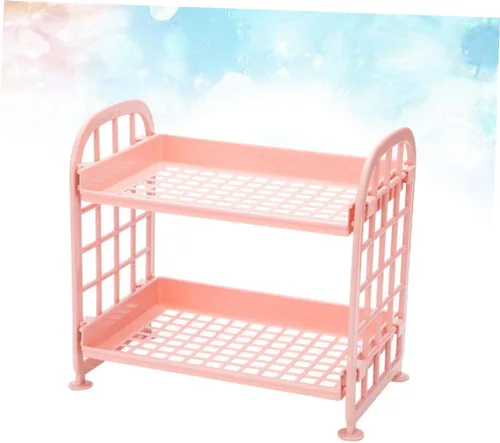 Vista 8 de COLLBATH Estante de almacenamiento de plástico para baño, organizador de encimera para cocina y sala de estar, diseño de fácil instalación, estante