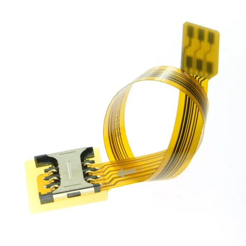 Vista 6 de chenyang Micro SIM Card a Nano SIM Kit macho a hembra Extensión suave plana FPC Cable Extender 3.9 in