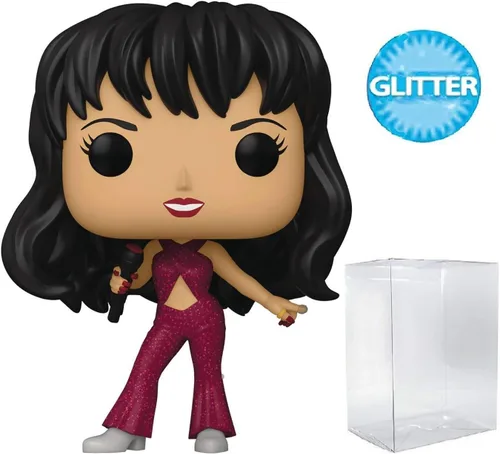 Vista 7 de Funko Selena (Burgundy Outfit) Pop! Figura de vinilo (paquete con funda protectora compatible con Pop Box), multicolor, 3.75 pulgadas