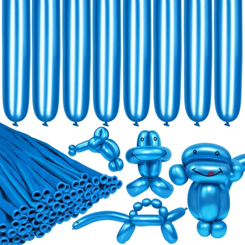 Vista 15 de LXZFCRG 260 Globos Negros Largos para Animales de Globo, 100pcs Globos para Torcer para Guirnalda de Globos Animales Modelado Cumpleaños Boda Fiesta
