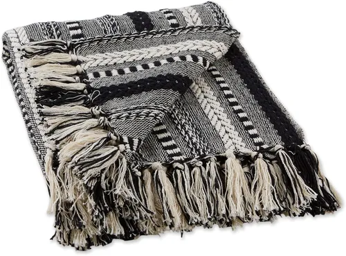 Vista 11 de DII Manta de tiro decorativa trenzada a rayas, 50x60 pulgadas, Alcachofa