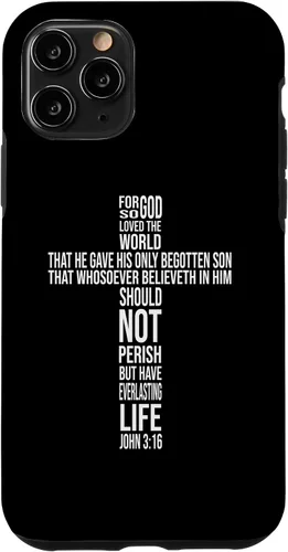 Vista 29 de Christian Cross John 3:16 Bible Verse Faith-Based Easter Case for iPhone 16