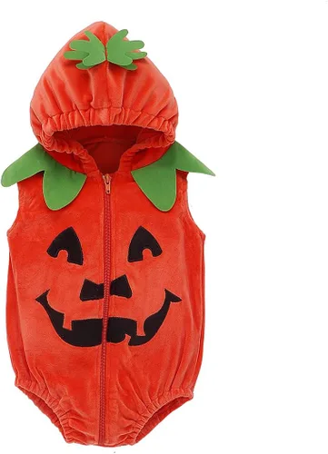 Vista 8 de Lindo disfraz de calabaza de Halloween para bebé, disfraz unisex para niños y niñas