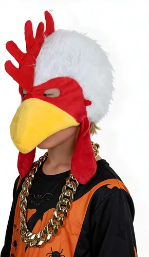 Vista 7 de Divertido sombrero de gallo de pollo de felpa