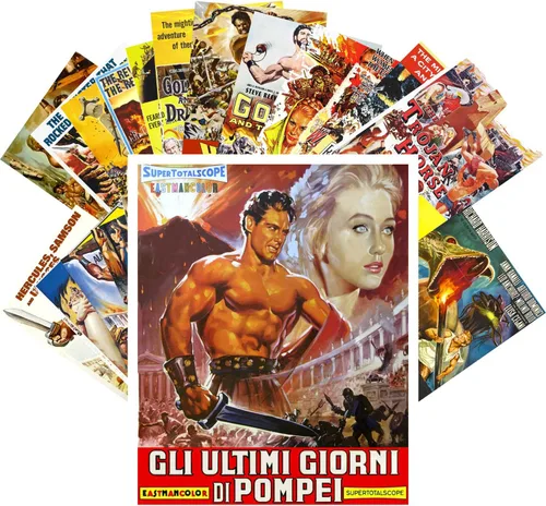 Vista 19 de PIXILUV Postales vintage 24 piezas SciFi Vintage Comic Book Art Magazine Covers