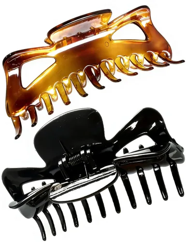 Vista 14 de Pinzas para cabello grandes de plástico, para mujeres con cabello grueso