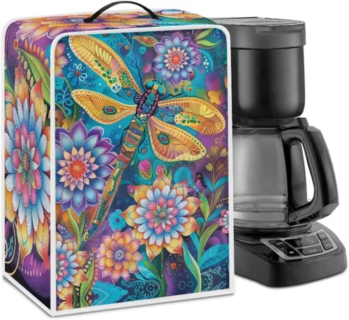 Vista 9 de Cubiertas antipolvo para máquina de café cruzado con bandera estadounidense, para mezclador, máquina de jugo, mantiene la cocina y la oficina