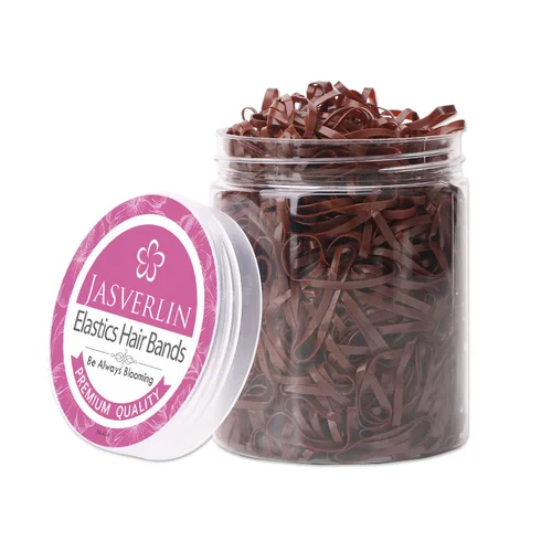 Vista 11 de JASVERLIN Mini bandas de goma negras, bandas elásticas para el cabello 2000 Negro