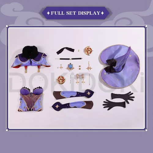 Vista 6 de KIRA KIRA Genshin Impact Cosplay Disfraces de todos los personajes Genshin Raiden Ganyu Wanderer Cosplay Halloween trajes