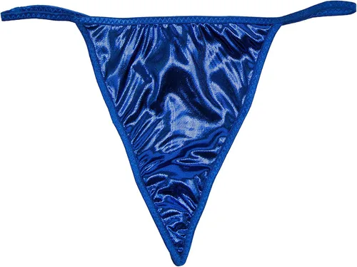 Vista 3 de Intimo Tanga metálica líquida para mujer