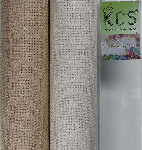 Vista 12 de KCS 2 cajas de tela de costura de algodón para punto de cruz de 15 x 18 pulgadas (blanco antiguo, 11 unidades)