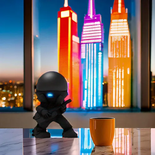 Vista 7 de Splin Soporte de mesa compatible con Amazon Alexa Smart Speaker Echo Dot (4ª y 5ª generación) y Apple HomePod Mini, Vegas Boy (negro)