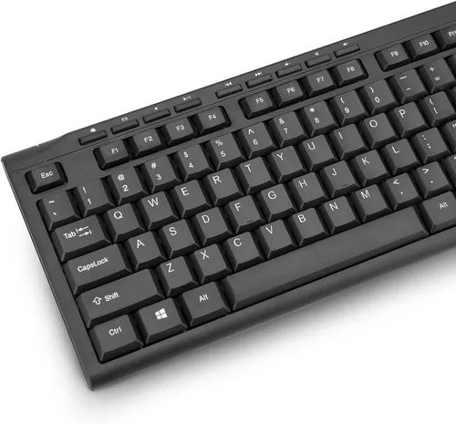 Vista 3 de Rii RK907 Teclado compacto ultrafino USB con cable para Mac y PC, Windows 10/8/7/Vista/XP (negro) (2 piezas)