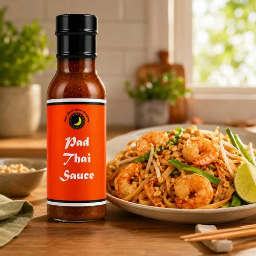 Vista 7 de Premium Salsa PAD THAI Elaborada en pequeños lotes con hierbas frescas de granja para un sabor y ralladura premium Salsa Bold Pad Thai